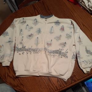 Vintage Artisans Button Up Lighthouse Crewneck